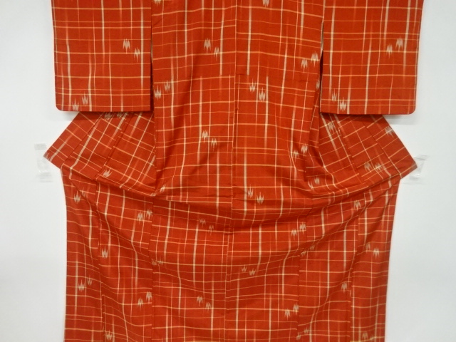 JAPANESE KIMONO / ANTIQUE KIMONO / SILK / TSUMUGI / WOVEN TSUBAME KASURI PATTERN